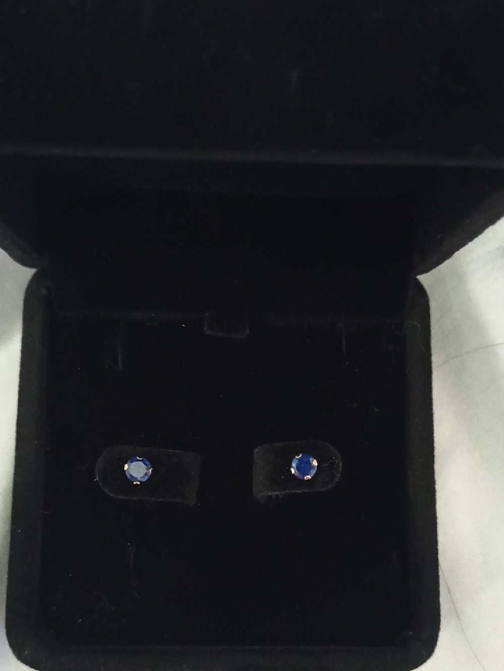 New 14k Gold And Real Sapphire and 14k gold Earrings